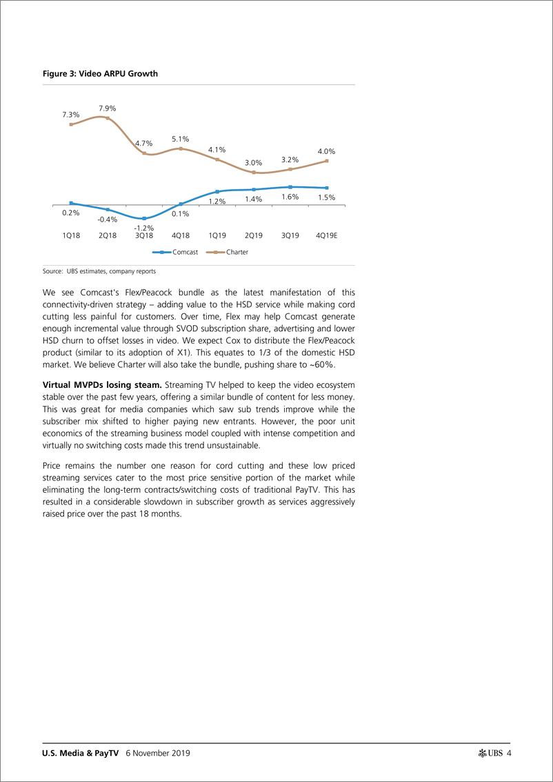 《瑞银-美股-媒体与广告行业-美国媒体与付费电视：2020年的脐带切割会是什么样子？-2019.11.6-41页》 - 第5页预览图