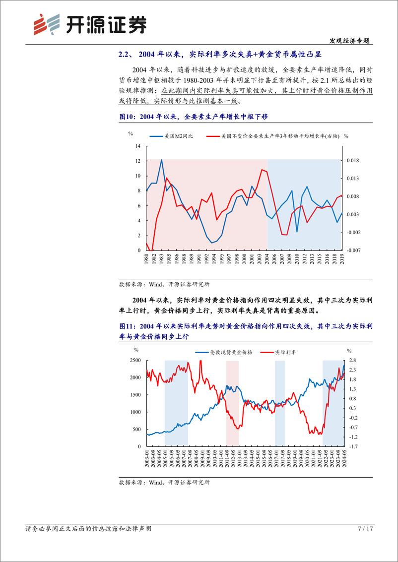 《宏观经济专题：长期黄金价格取决于经济增长的实际驱动力-240605-开源证券-17页》 - 第7页预览图