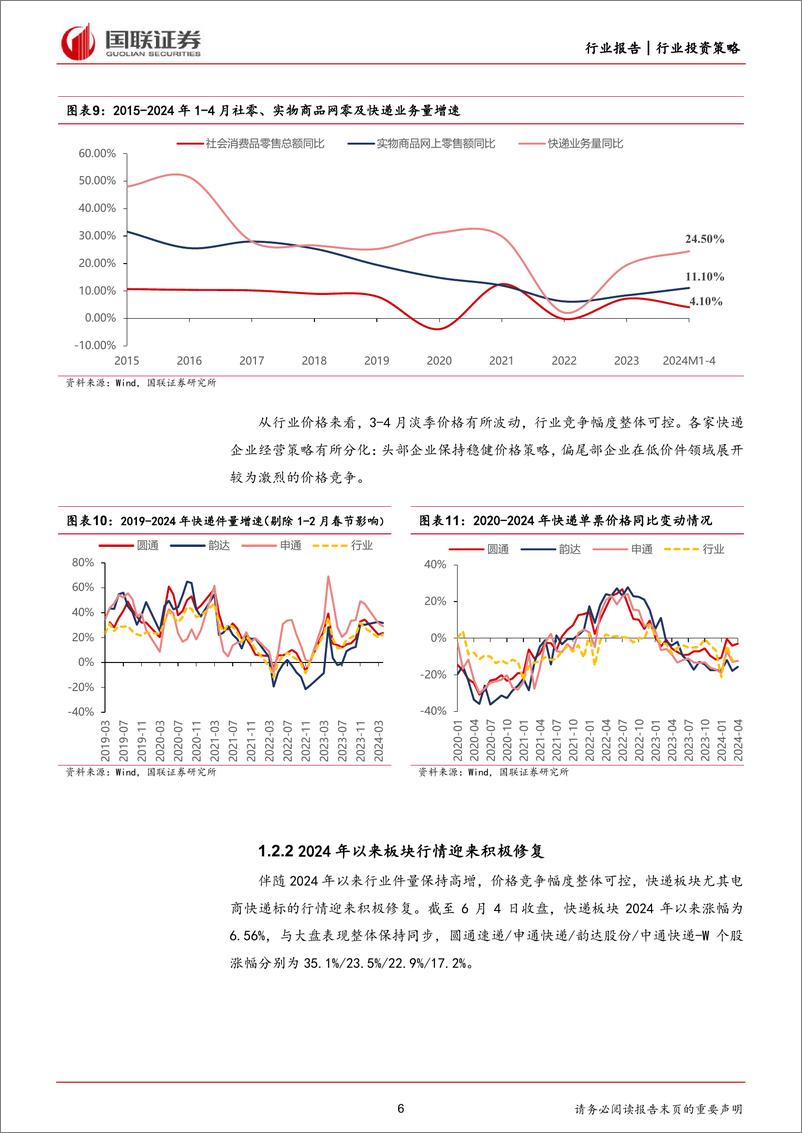 《交通运输行业2024年度中期投资策略：物流、航运景气上行，关注出行旺季表现-240701-国联证券-25页》 - 第6页预览图