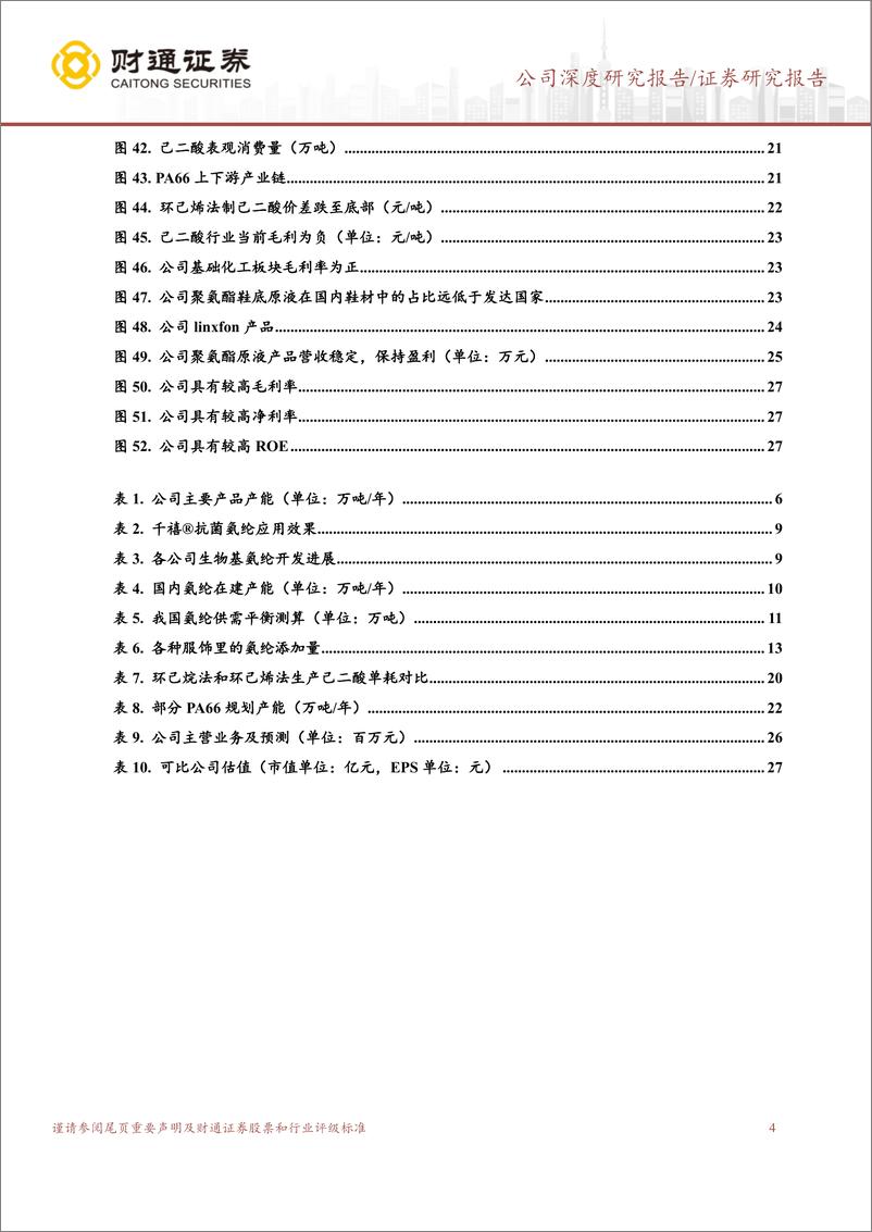 《华峰化学(002064)全球氨纶%2b己二酸龙头，打造规模成本领先优势-241030-财通证券-30页》 - 第4页预览图