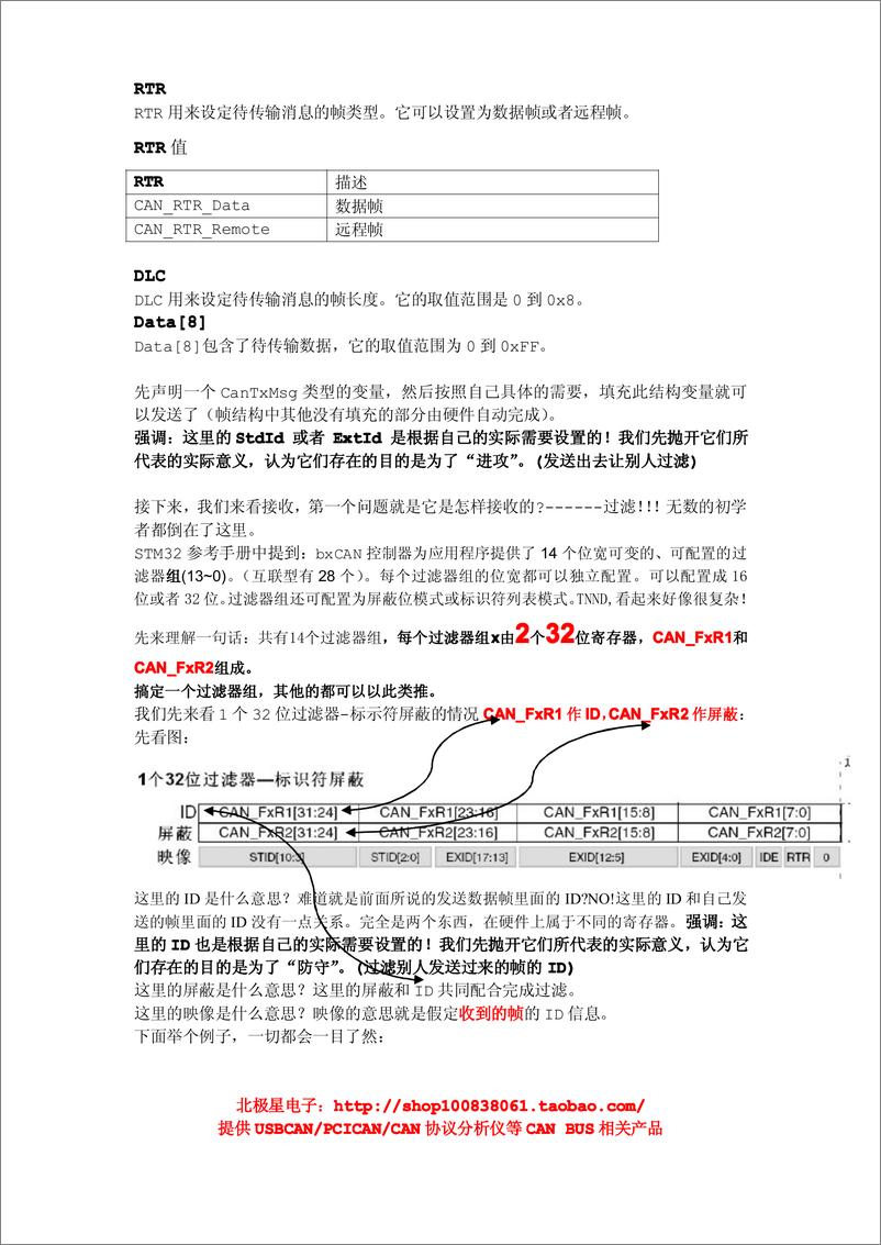 《STM32 CAN接收过滤和发送图文详解》 - 第2页预览图