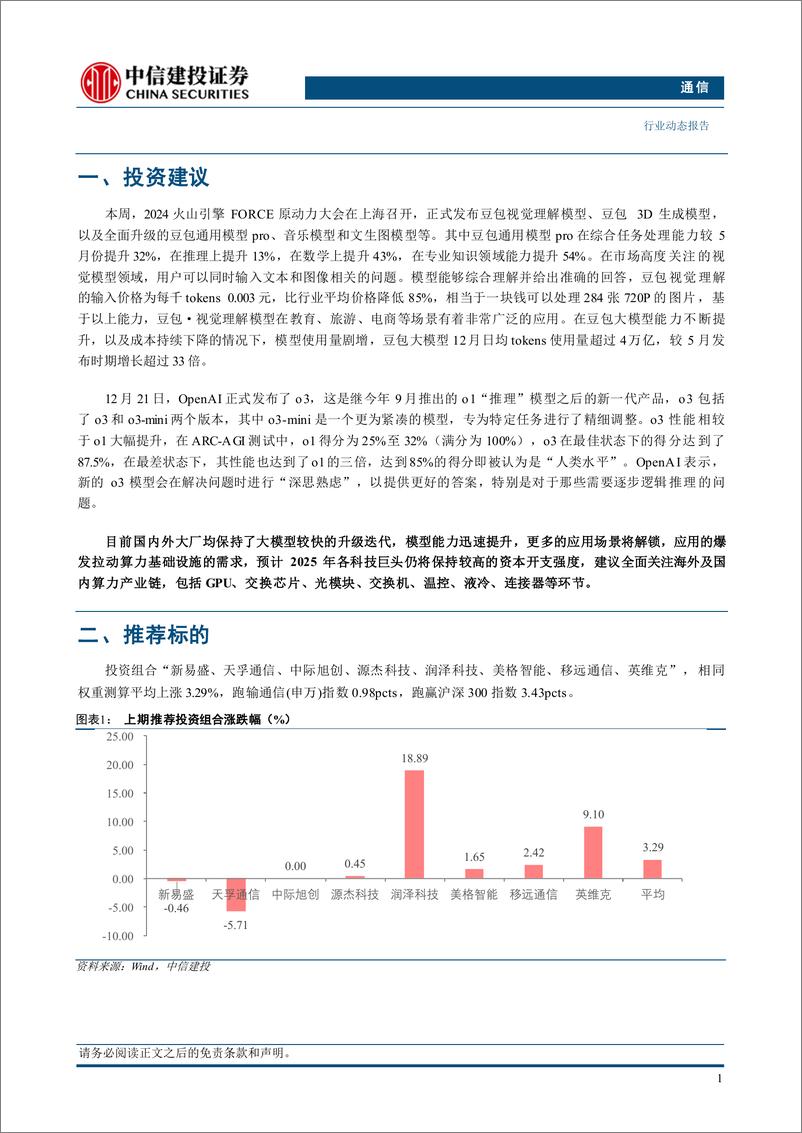 《通信行业：AI应用快速迭代，持续推荐算力基础设施-241223-中信建投-12页》 - 第3页预览图