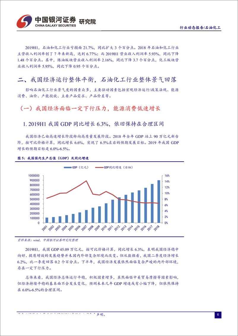 《石油化工行业8月动态报告：石油化工行业景气回落，看好下游改性塑料加工环节投资机会-20190827-银河证券-29页》 - 第8页预览图