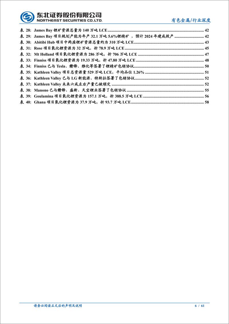 《有色金属行业海外锂项目Q1跟踪报告：锂产品售价全面上涨，澳矿产销不及预期-20220613-东北证券-61页》 - 第7页预览图