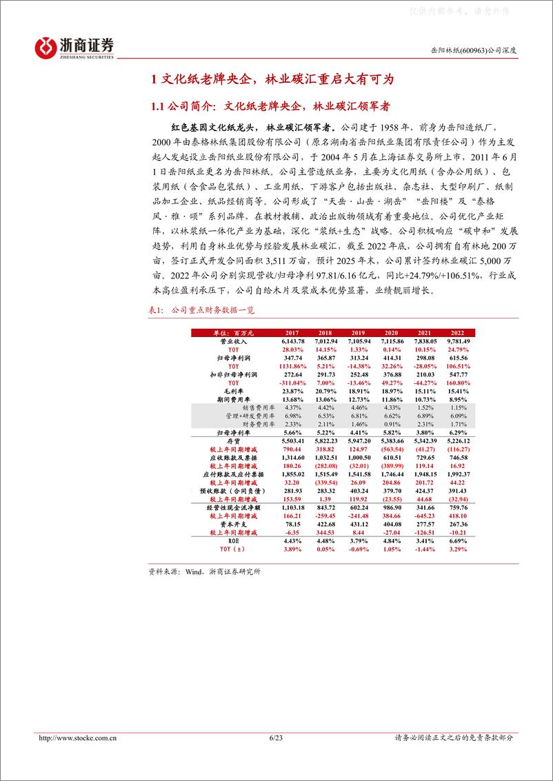 《浙商证券-岳阳林纸(600963)深度报告：文化纸老牌央企，林业碳汇领军者-230629》 - 第6页预览图