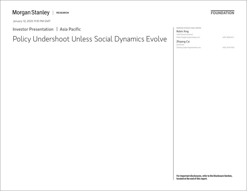 《Morgan Stanley Fixed-Investor Presentation Policy Undershoot Unless Social Dynam...-112761580》 - 第1页预览图