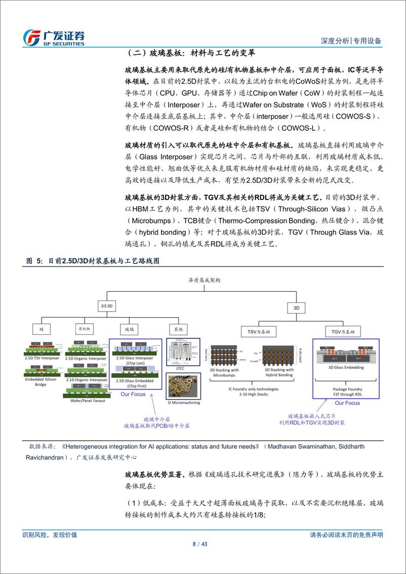 《半导体设备行业系列研究之二十八：玻璃基板从零到一，TGV为关键工艺-240526-广发证券-43页》 - 第8页预览图