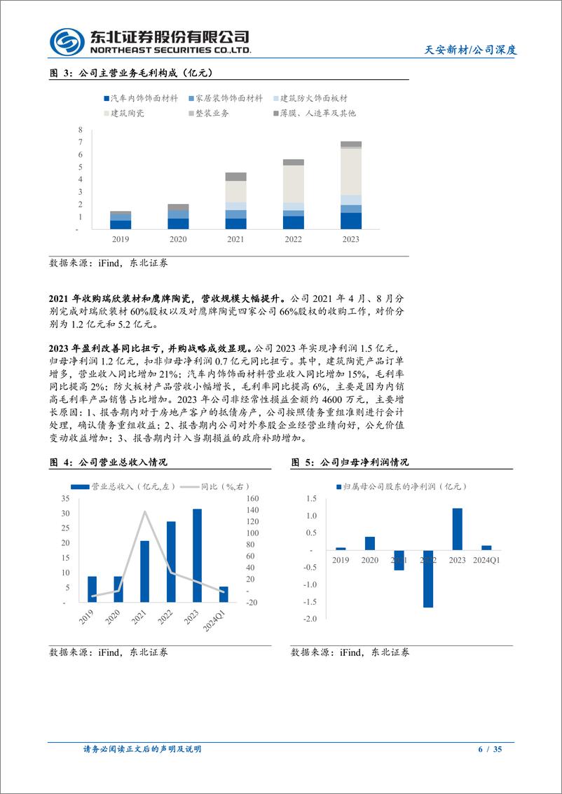 《天安新材(603725)大家居%2b建陶双主线并进，管理红利持续释放-240813-东北证券-35页》 - 第6页预览图