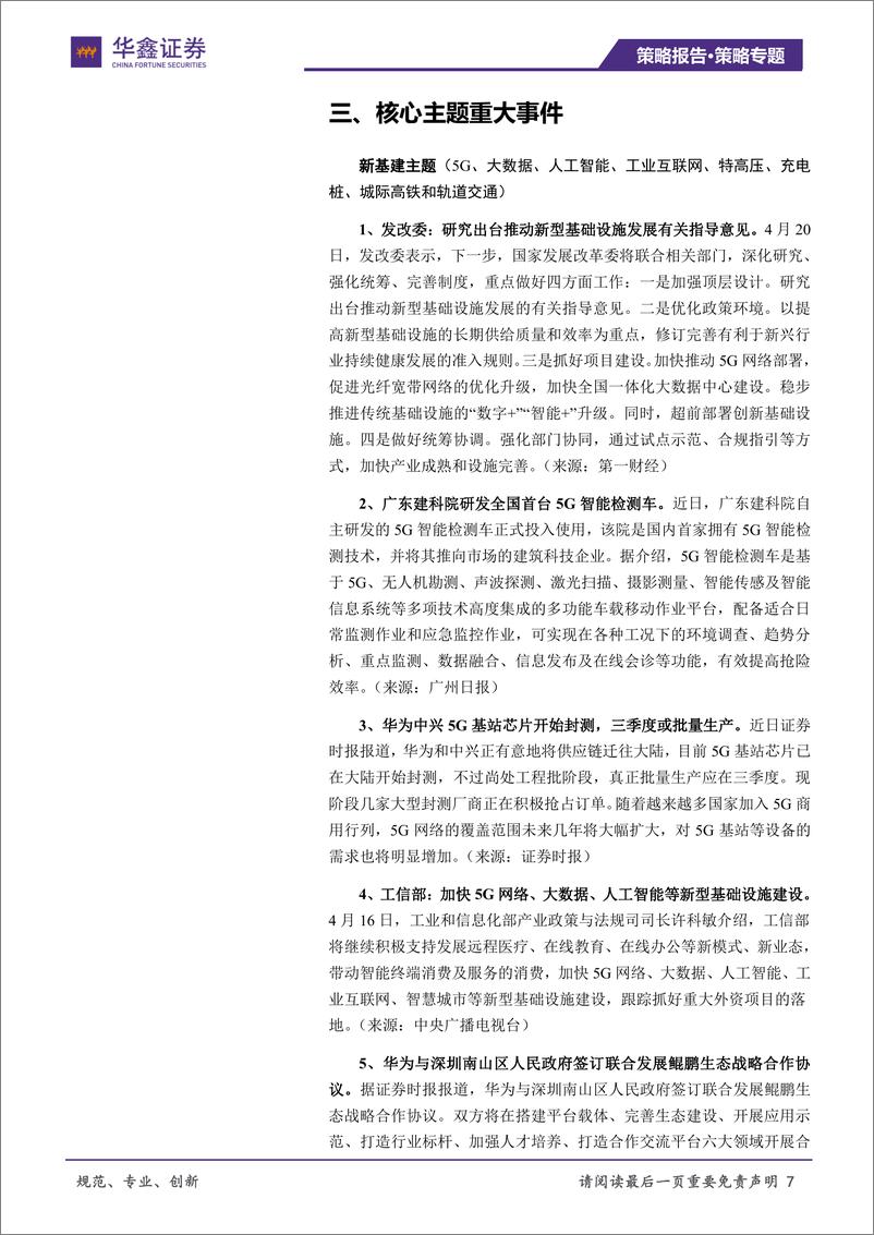 《主题策略与市场情绪专题报告（二）：核心资产打底仓，中期依然重点关注新基建-20200424-华鑫证券-14页》 - 第8页预览图