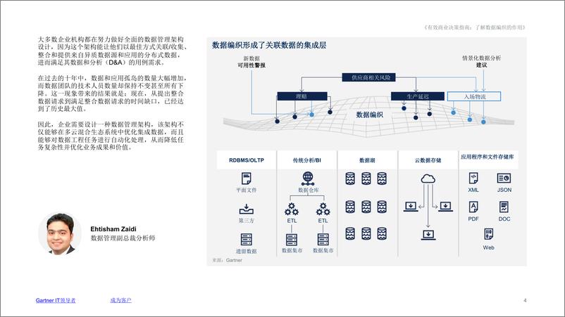 Gartner-五大指南（其四）了解数据编织的作用《Gartner有效商业决策指南》系列研究-10页 - 第4页预览图