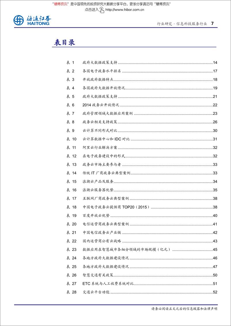 《20160323-海通证券-信息服务行业：行“云”流“数”，“政务云＆政府大数据”时代大幕开启》 - 第7页预览图