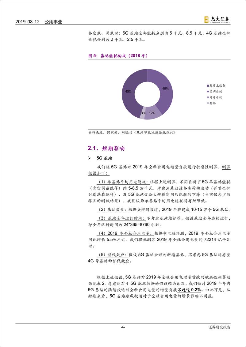 《电力行业热点专题系列（一）：5G春风来，用电知多少-20190812-光大证券-10页》 - 第7页预览图