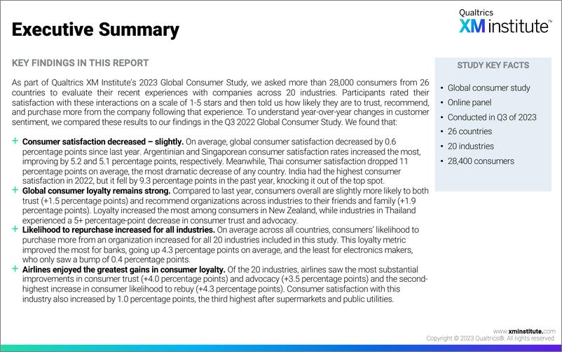 《2024年全球消费者满意度和忠诚度调查报告-英文版-XMInstitute》 - 第2页预览图