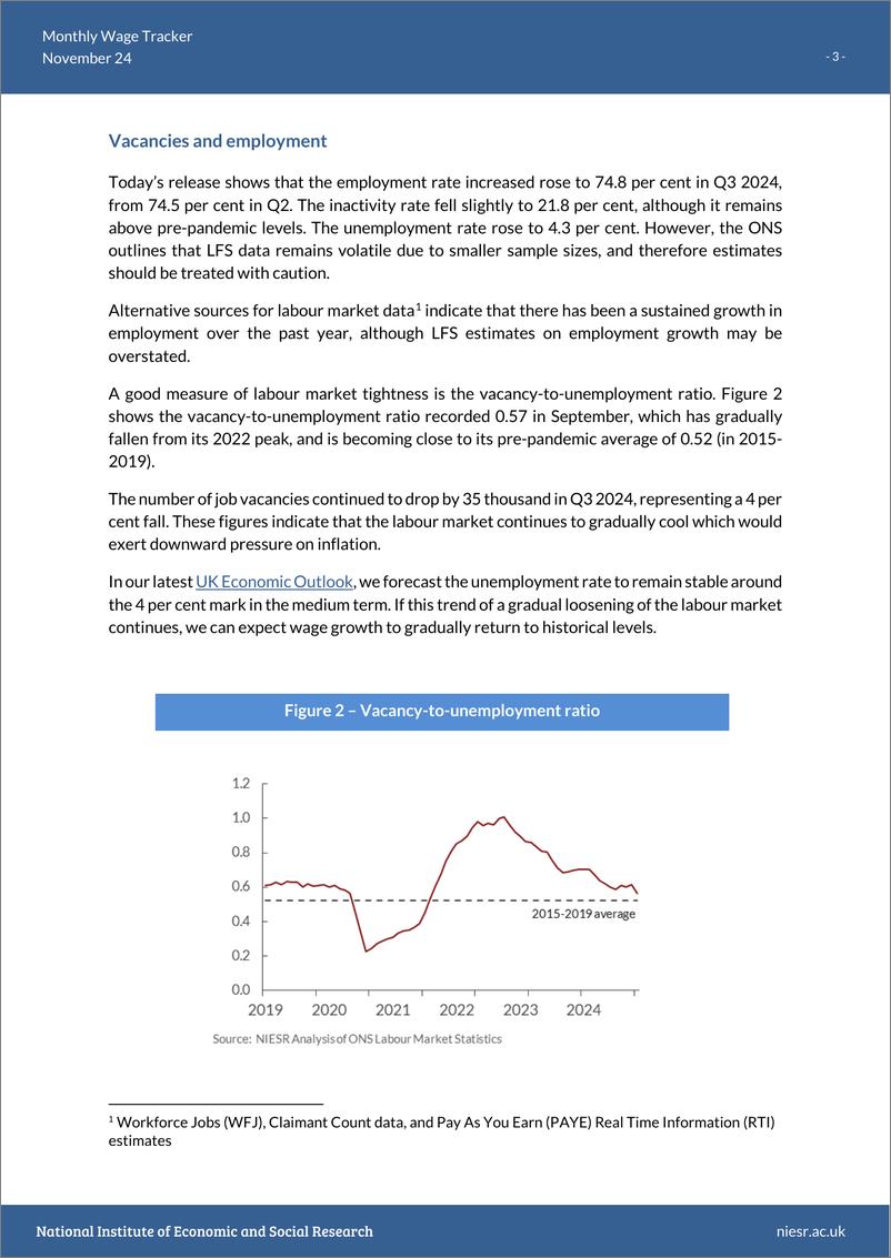 《英国国家经济和社会研究所-月度工资追踪：随着通货膨胀的下降，工人继续获得实际收入增长（英）-2024.11-7页》 - 第3页预览图