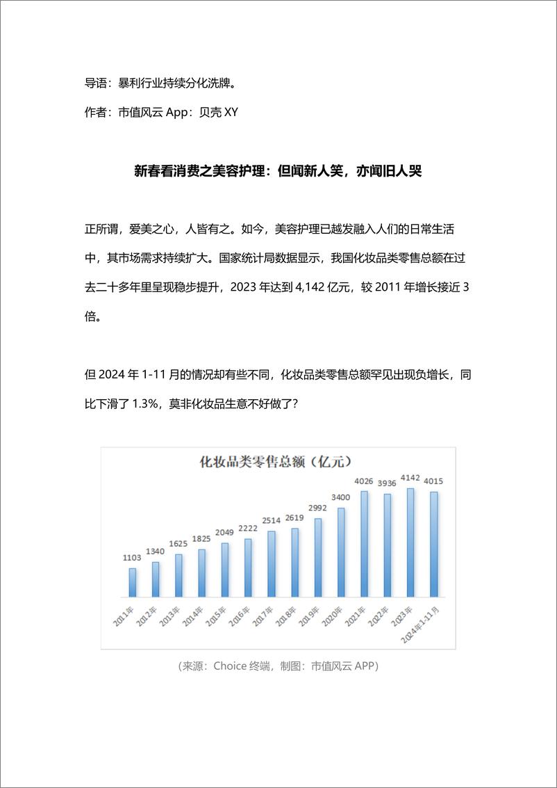 《北京韬联科技-新春看消费之美容护理_但闻新人笑_亦闻旧人哭-1》 - 第1页预览图