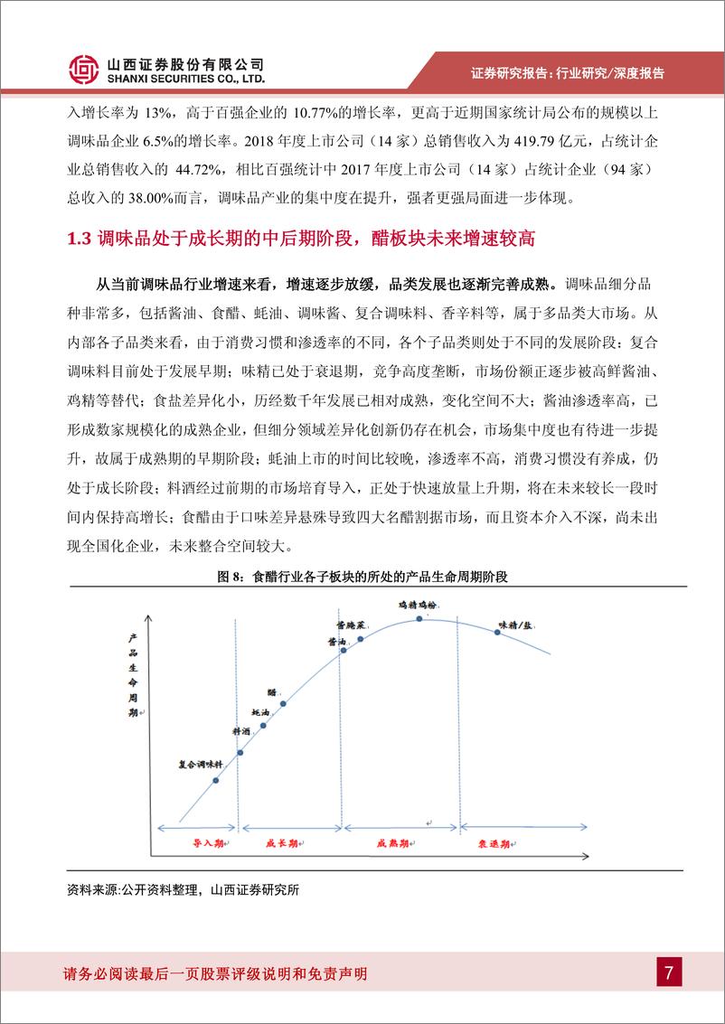 《食醋行业深度报告：调味品产业的下一个桃花源，醋-20190816-山西证券-32页》 - 第8页预览图