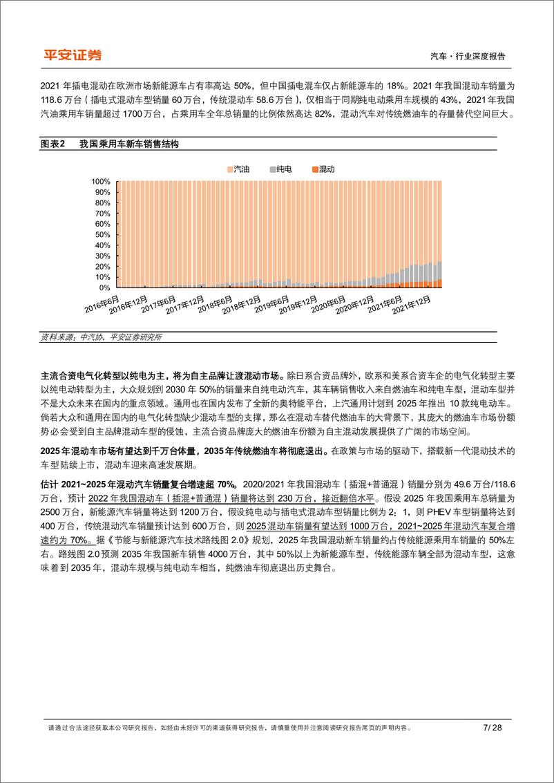 《汽车行业比较研究系列：自主混动大对决，产品战略各不同-20220529-平安证券-28页》 - 第8页预览图