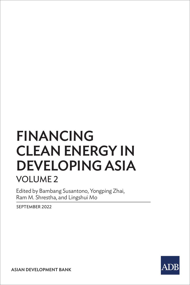 《亚开行-亚洲发展中国家清洁能源融资，第2卷（英）-2022.9-266页》 - 第4页预览图