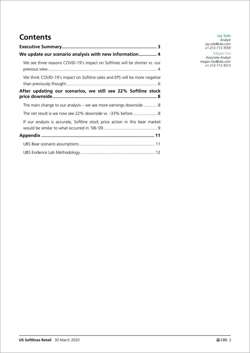 《瑞银-美股-零售行业-美国软线零售：重新审视COVID-19的场景分析-2020.3.30-22页》 - 第3页预览图