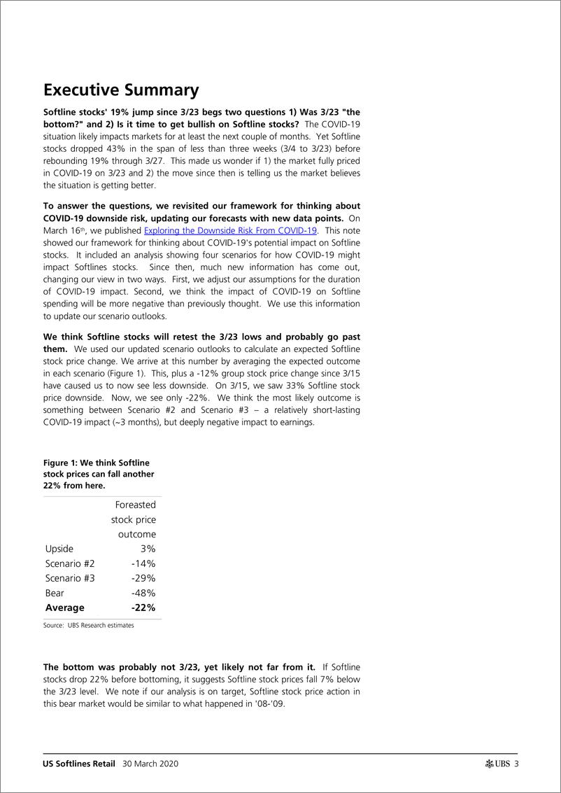 《瑞银-美股-零售行业-美国软线零售：重新审视COVID-19的场景分析-2020.3.30-22页》 - 第4页预览图