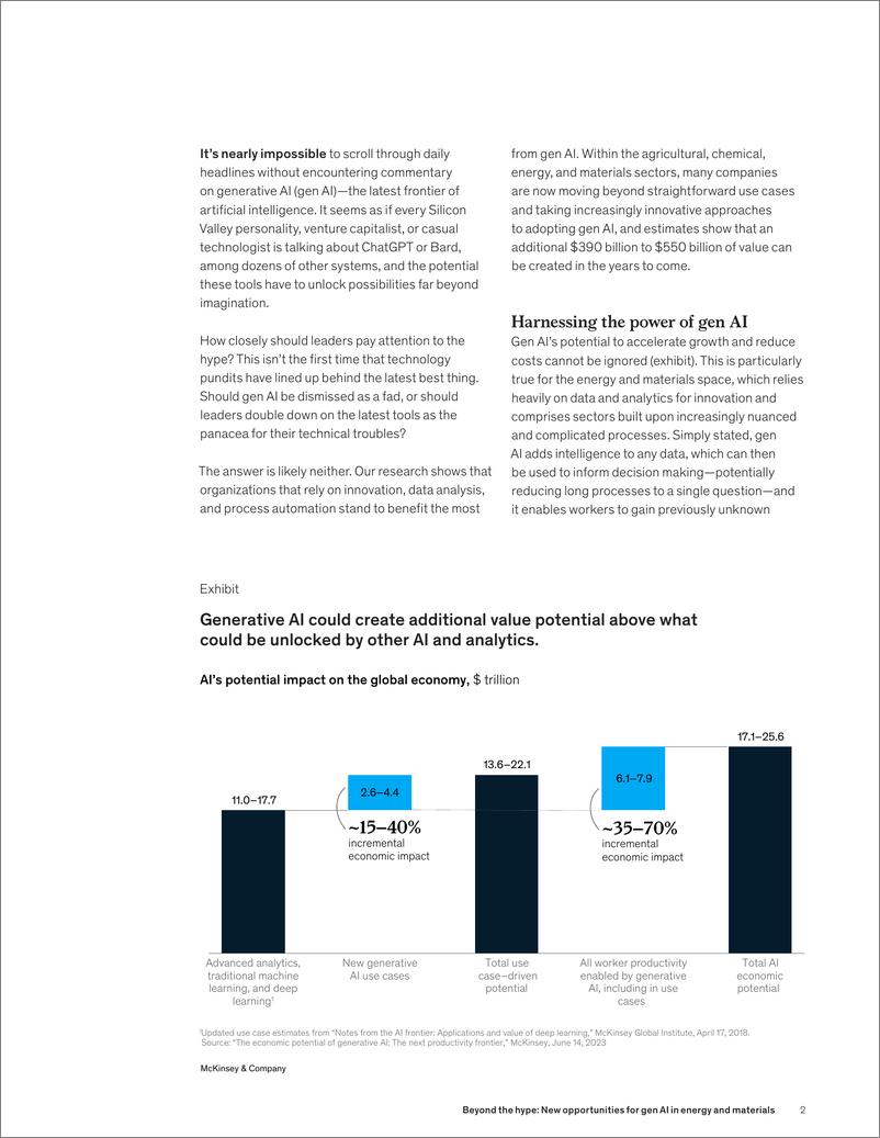 《2024生成式人工智能在能源和材料领域中的新机遇报告（英文版）-麦肯锡》 - 第2页预览图