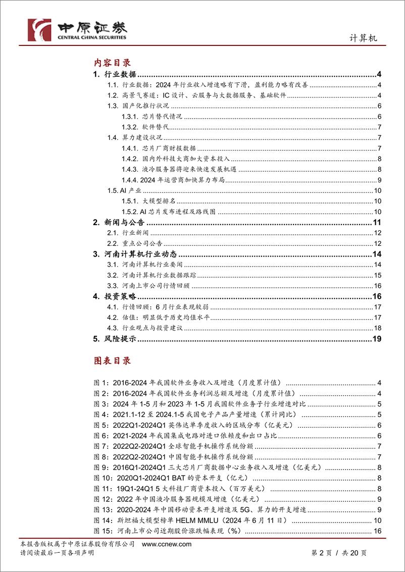 《计算机行业月报：聚焦AI、国产化、IC三大方向-240704-中原证券-20页》 - 第2页预览图