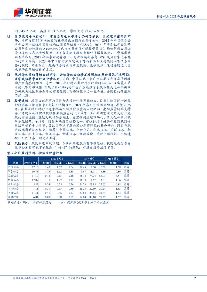 《证券行业2025年度投资策略：群雄逐鹿，力争一流-250108-华创证券-33页》 - 第2页预览图