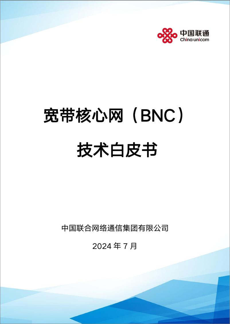 《宽带网络核心网（BNC）技术白皮书-57页》 - 第1页预览图