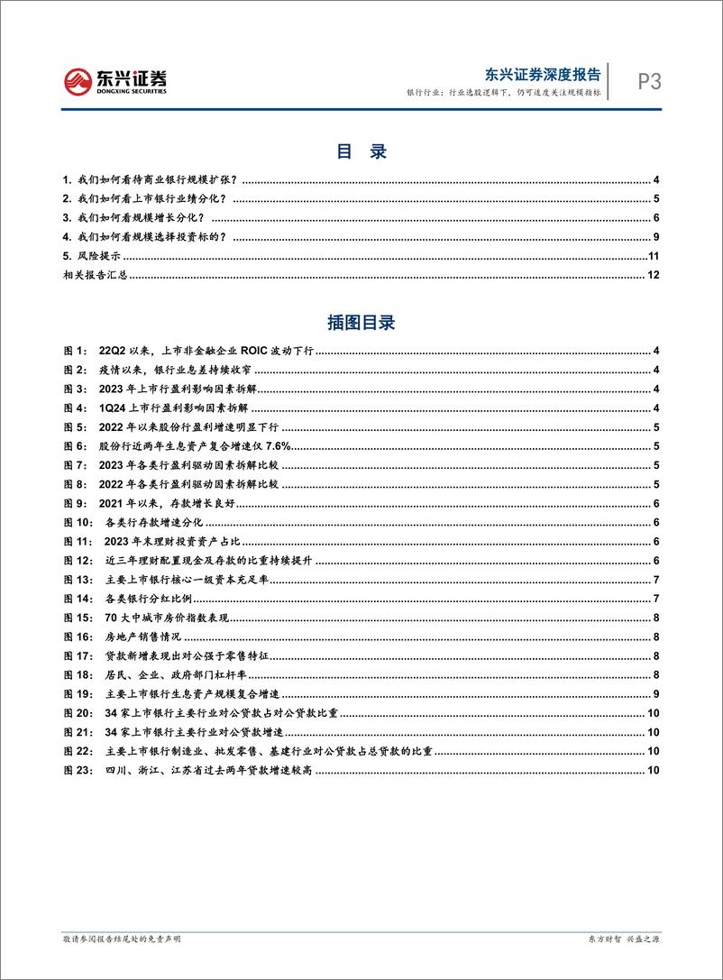 《银行行业结合上市行年报%26一季报数据点评：行业选股逻辑下，仍可适度关注规模指标-240514-东兴证券-14页》 - 第3页预览图