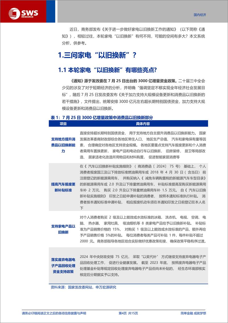 《宏观专题报告：三问家电“以旧换新”-240827-申万宏源-15页》 - 第4页预览图