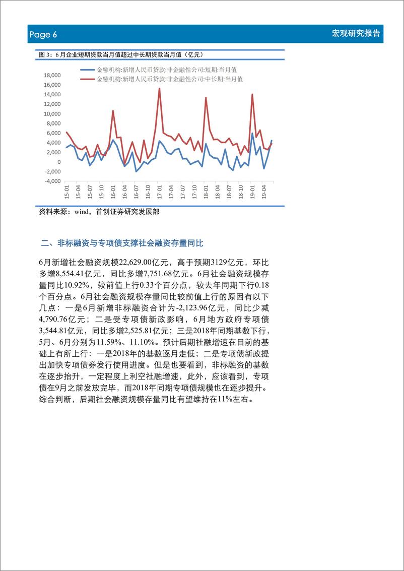 《6月金融数据点评：首创宏观“茶”，企业对经济前景较为谨慎，中长期贷款需求不是很旺盛-20190717-首创证券-10页》 - 第7页预览图