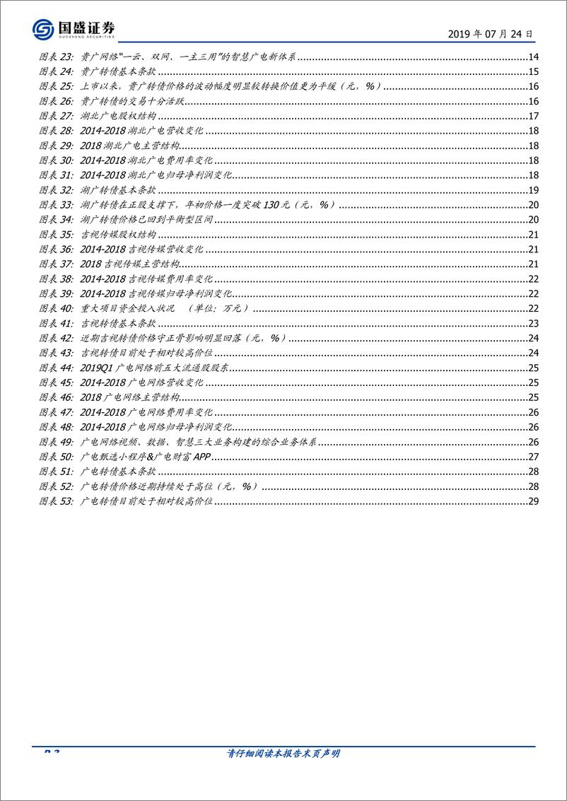 《广电行业转债深度梳理：5G落地+国网整合带来新机遇-20190724-国盛证券-30页》 - 第3页预览图