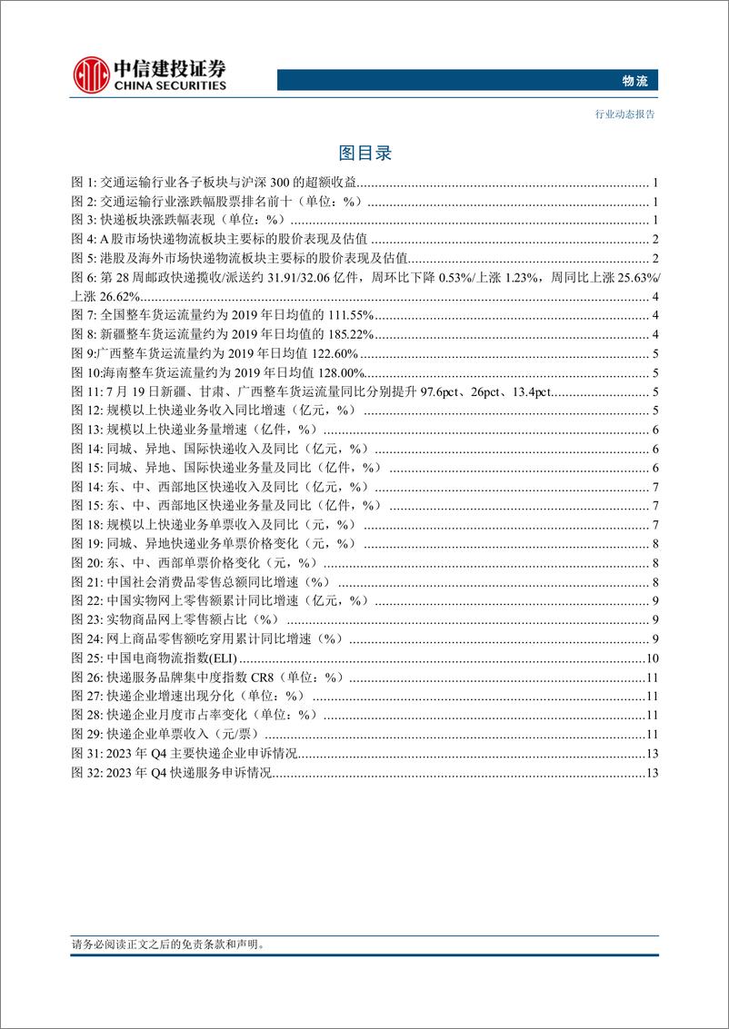 《物流行业动态：快递行业上半年业务量同比增长23.1%25，申通新转运中心启用-240721-中信建投-20页》 - 第3页预览图