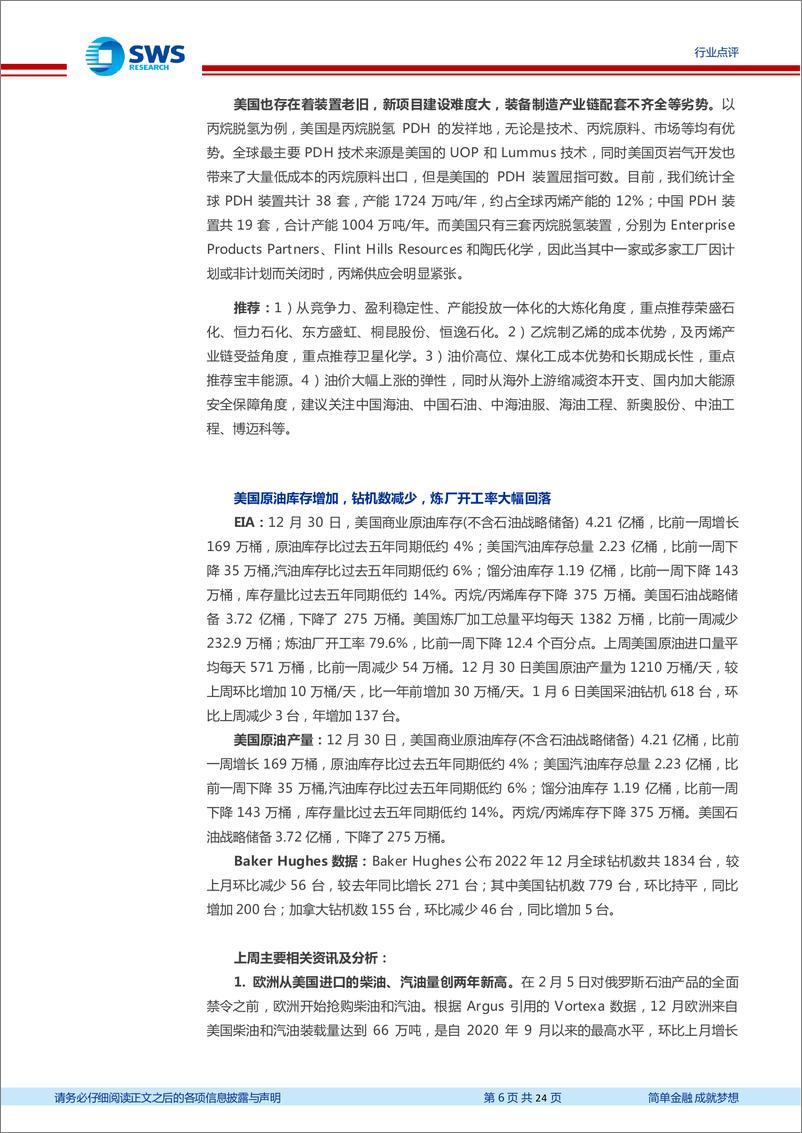 《石油化工行业周报：12月OPEC产量意外增加，油价环比回落》 - 第6页预览图