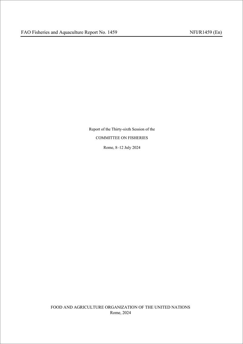 《渔业委员会第三十六届会议报告 — 2024年7月8–12日，罗马》英-73页 - 第3页预览图