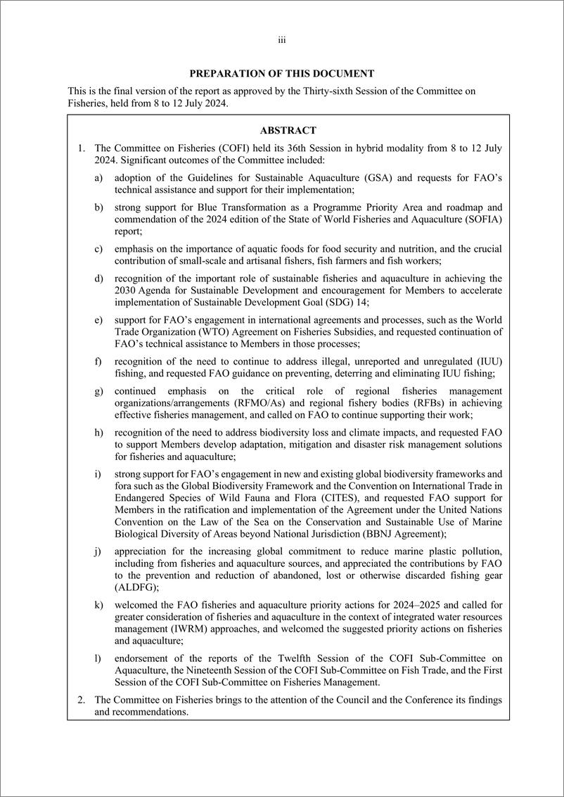 《渔业委员会第三十六届会议报告 — 2024年7月8–12日，罗马》英-73页 - 第5页预览图