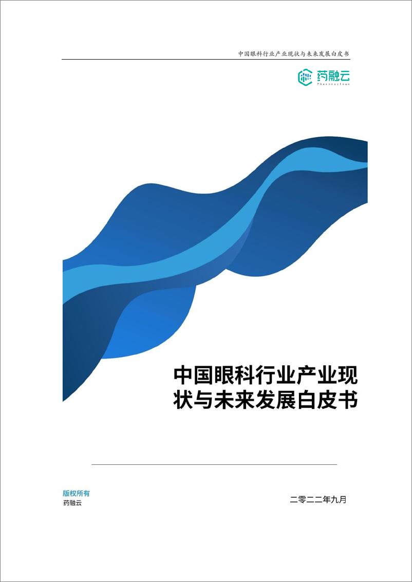 《2022中国眼科行业产业现状与未来发展白皮书》 - 第1页预览图