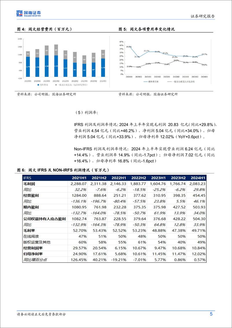 《阅文集团(0772.HK)2024H1财报点评：在线业务持稳，优质IP释放带动业绩超预期-240817-国海证券-12页》 - 第6页预览图