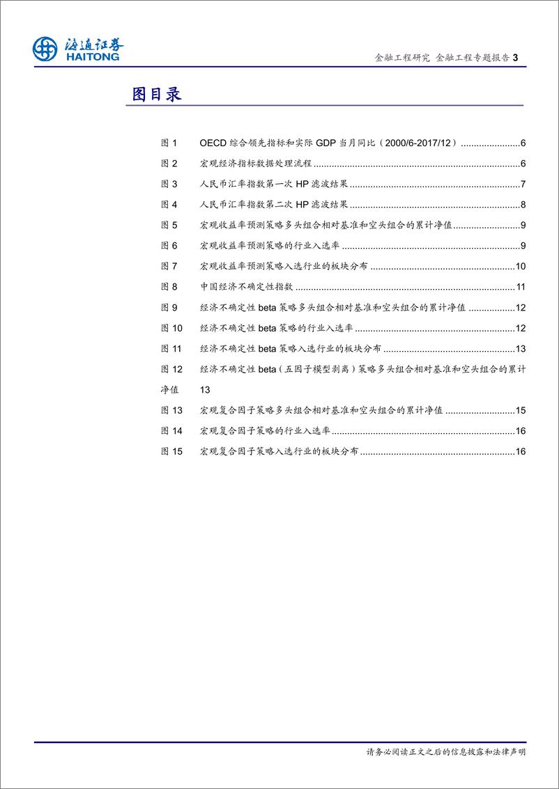 《海通证2018053行业轮动系列研究10：宏观经济数据在行业轮动中的应用》 - 第3页预览图