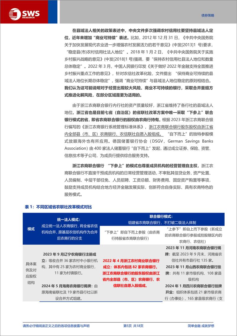 《金融债定价机制系列报告之三：详解浙江农商联合银行模式、浙江农商行金融债-240725-申万宏源-18页》 - 第5页预览图