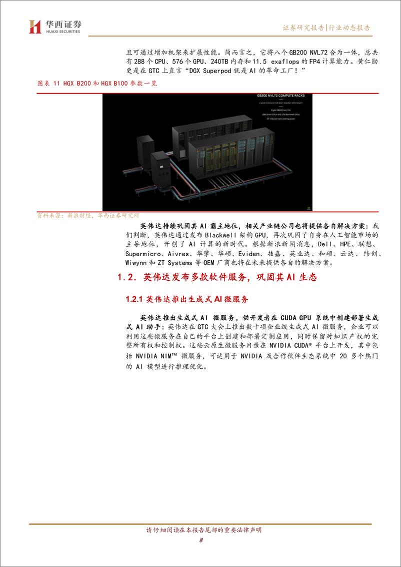 《计算机行业英伟达GTC大会跟踪：零部件升级是最大亮点-240325-华西证券-16页》 - 第8页预览图