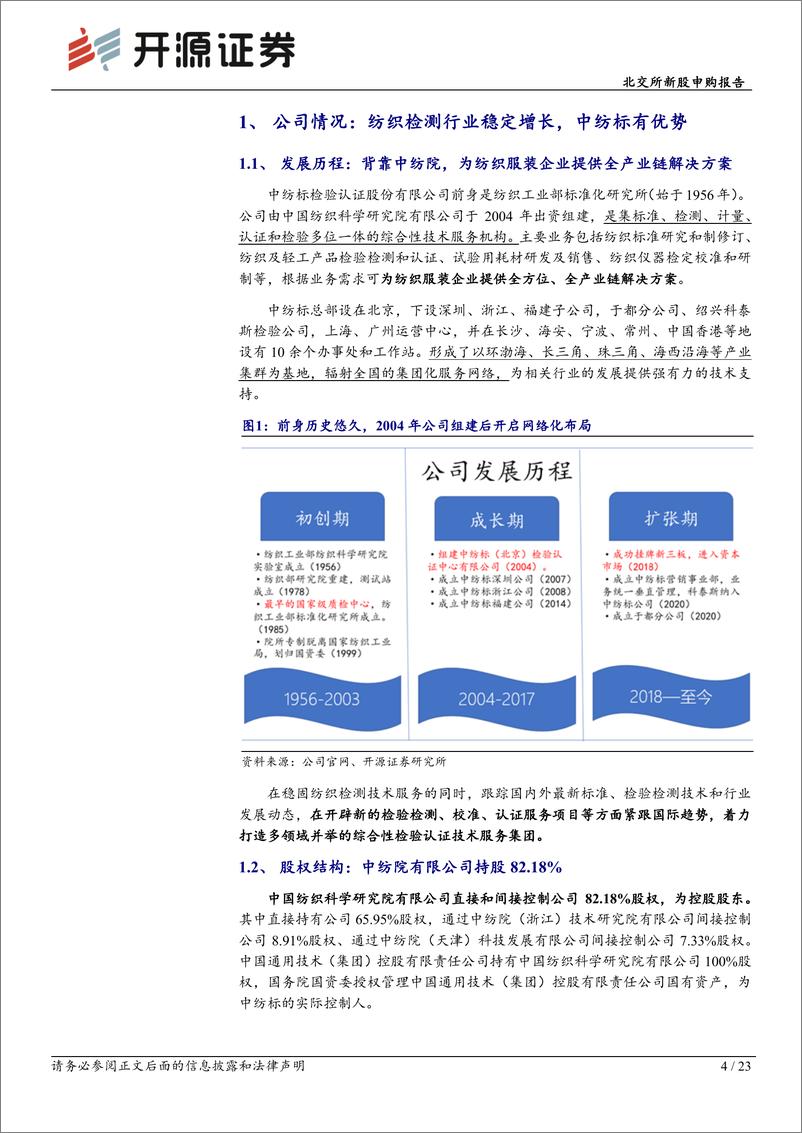 《北交所新股申购报告：中纺标，纺织服装全产业链检验检测领军企业，待产能扩张集中市场-20220909-开源证券-23页》 - 第5页预览图