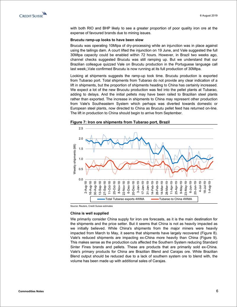 《瑞信-亚太地区-金属与采矿业-铁矿石价格反弹-2019.8.6-21页》 - 第7页预览图