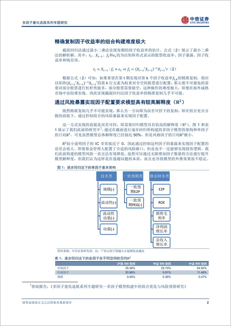 《中信证2018022多因子量化选股系列专题研究：关于多因子模型构建方法实用性的理论探讨》 - 第4页预览图