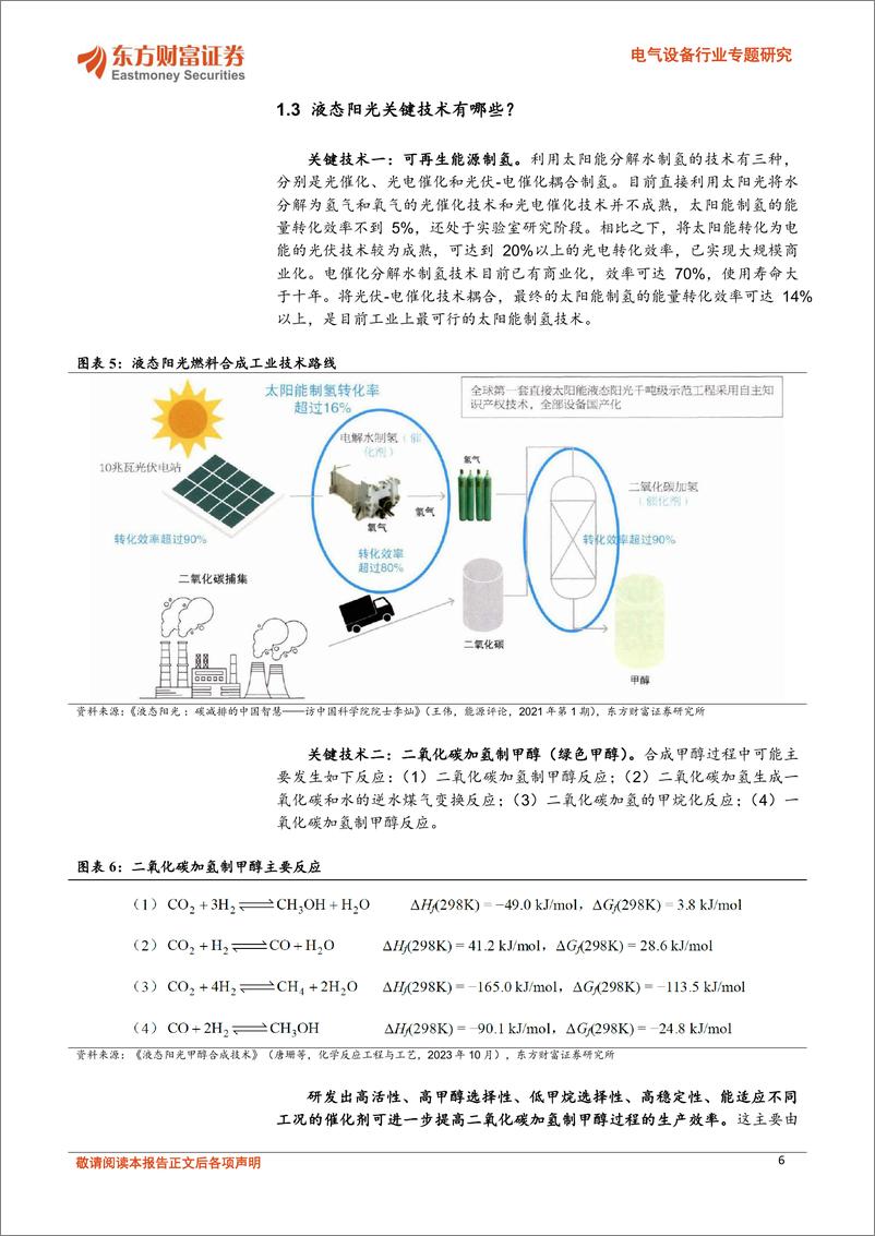 《东方财富证券-电气设备行业专题研究：液态阳光：绿氢＋CCUS，绿醇新技术》 - 第6页预览图