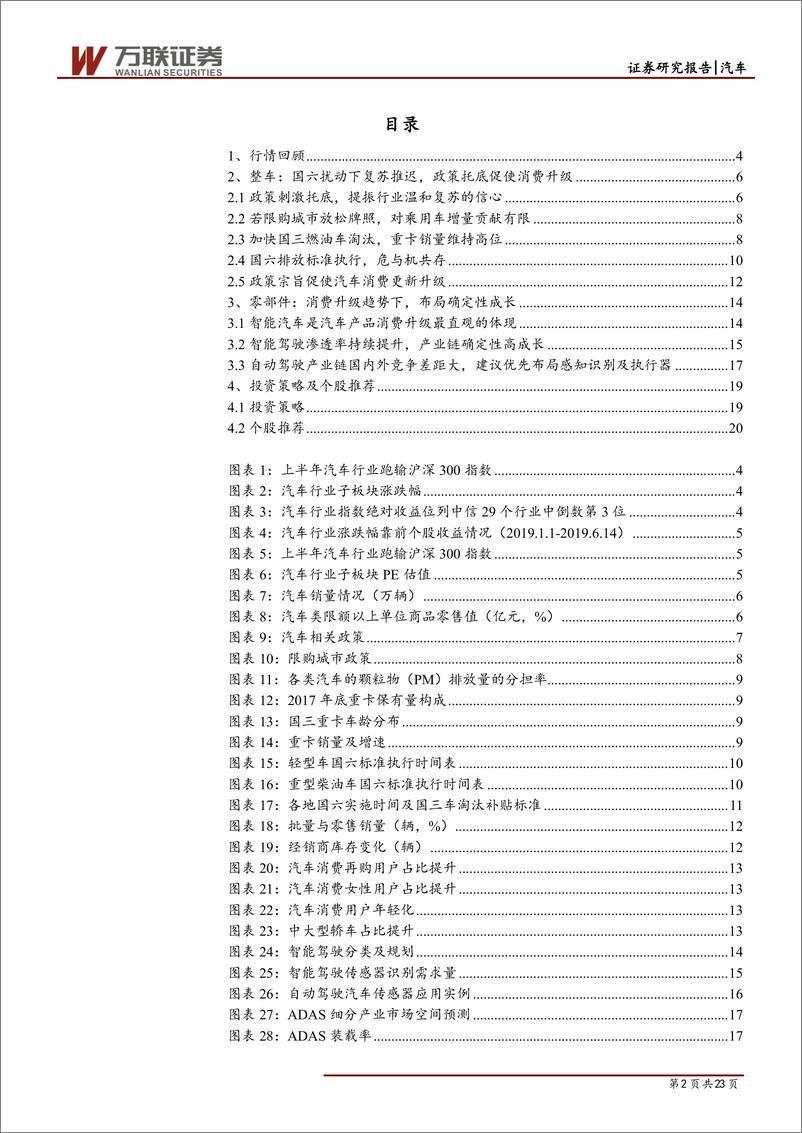 《汽车行业2019年下半年投资策略报告：跟随消费升级，静待行业复苏-20190626-万联证券-23页》 - 第3页预览图