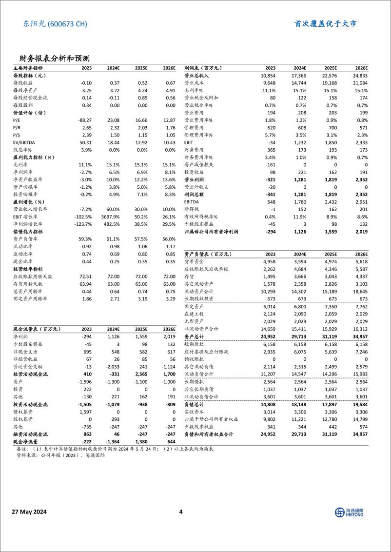 《海通国际-东阳光-600673-首次覆盖：国内电子元器件、高端铝箔和能源材料领先企业》 - 第4页预览图