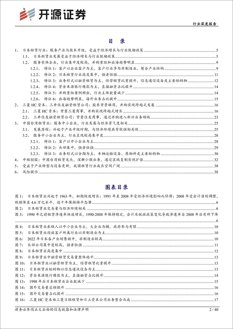 《非银金融行业日本、中国台湾租赁业深度研究：服务产业升级，受益于经济增长与行业鼓励政策-240805-开源证券-40页》 - 第2页预览图