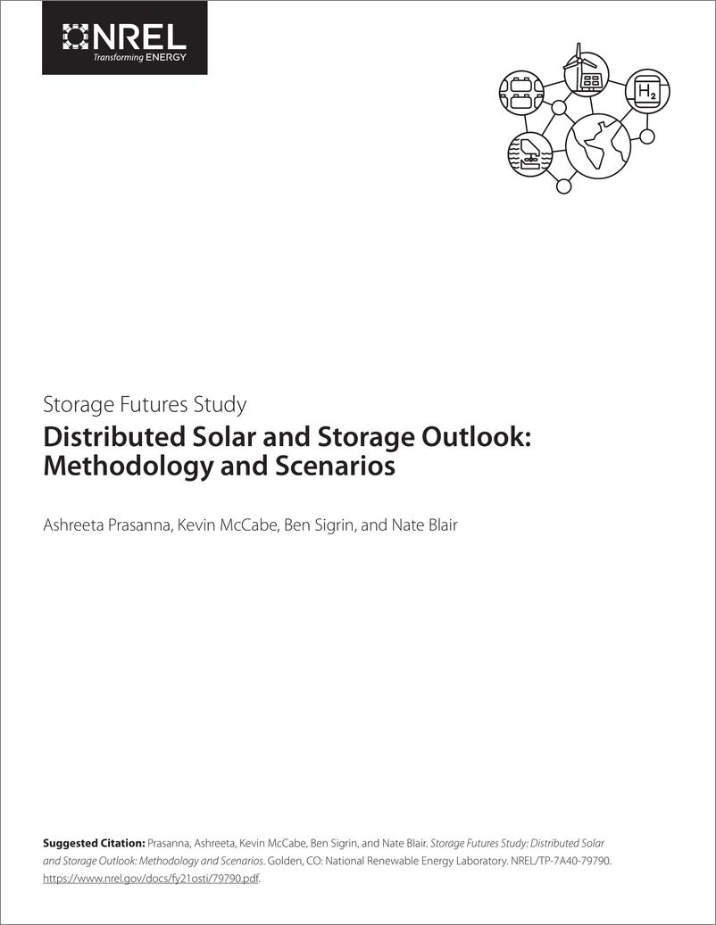 《储能未来研究—分布式太阳能和储能展望：方法与情景（英文版）-NREL》 - 第2页预览图