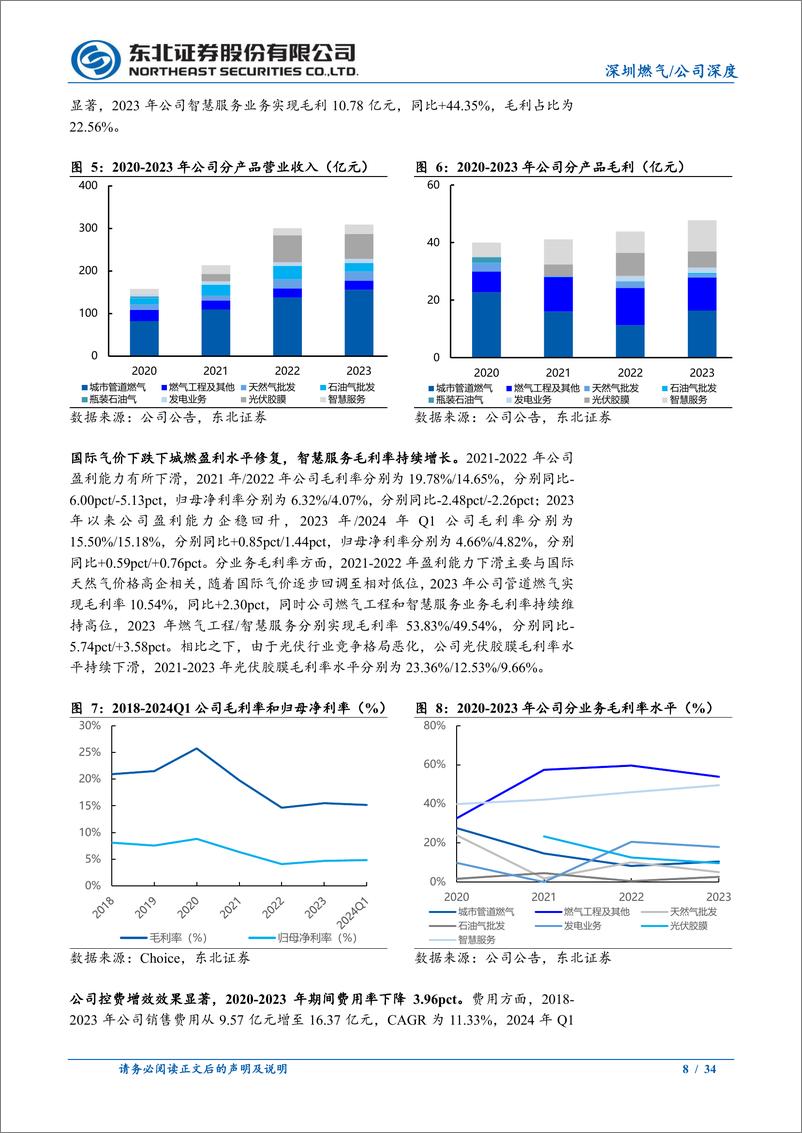 《深圳燃气(601139)城市燃气有望继续改善，持续布局清洁能源和智慧服务-240514-东北证券-34页》 - 第8页预览图